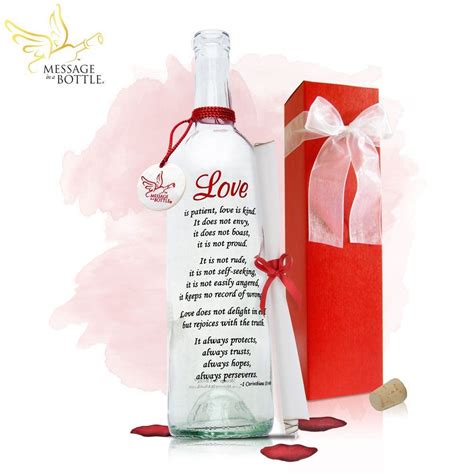 I collected some of the best romantic gift ideas to make your girlfriend feel special. Message In A Bottle ® 'LOVE' Personalized Gift for Him or ...