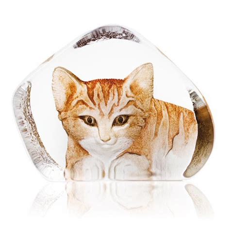 Shop Mats Jonasson Crystal Cats Sculptures For Sale Art Glass