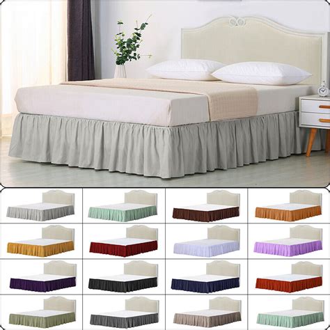 ️ Bed Cover Bed Ruffle Skirt Easy Fit Wrap Around Soft Twin Full Queen King Size 🔥 купить