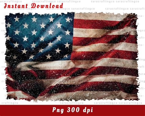 Distress American Flag Png Usa Grunge Flag United State Etsy