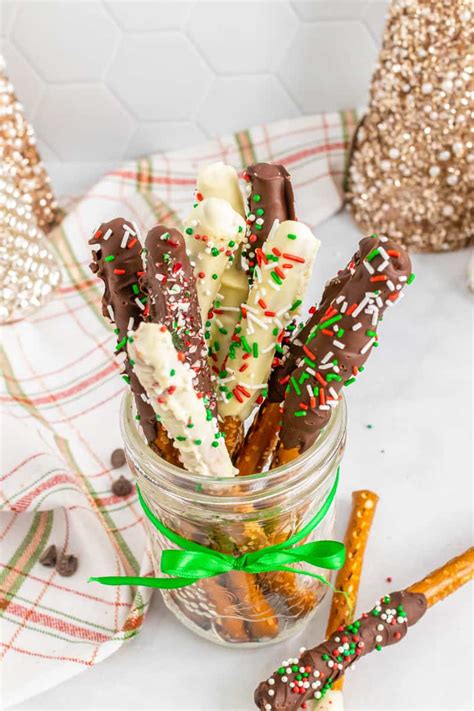 Chocolate Covered Pretzel Rods Recipe • The Diary Of A Real Housewife