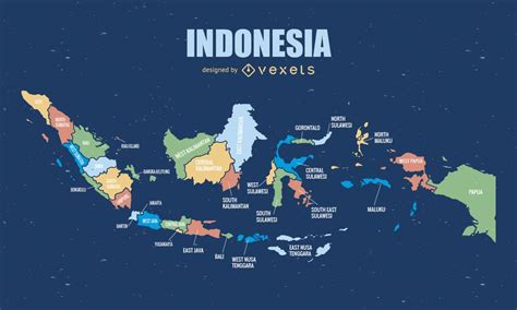 Complete Indonesia Map Vector Download
