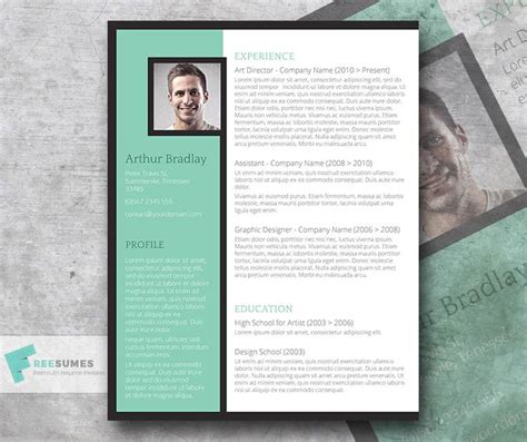 Artistic Resume Design If You Like This Cv Template Check Others On My