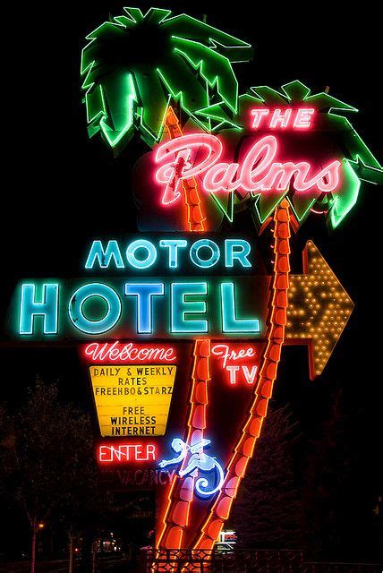 The Palms Motor Hotel Vintage Neon Signs Neon Signs Retro Signage