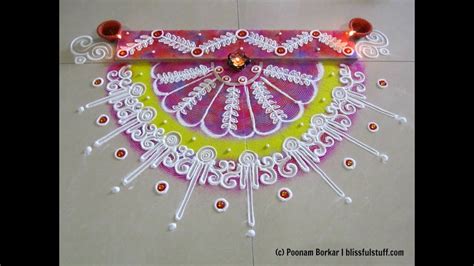 Innovative Semi Circle Rangoli Using Paper Quilling Comb Diwali