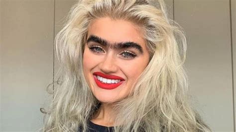 Model With Prominent Eyebrows Aims To Change Beauty Standards By
