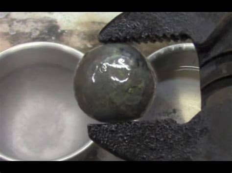 Super Cooled Nickel Ball in Gasoline - YouTube