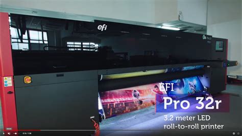 Efi Pro 32r Wide Format Roll To Roll Printer Youtube
