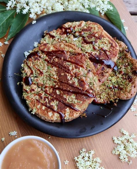 Vegan Elderflower Pancakes Healthy And Refined Sugar Free