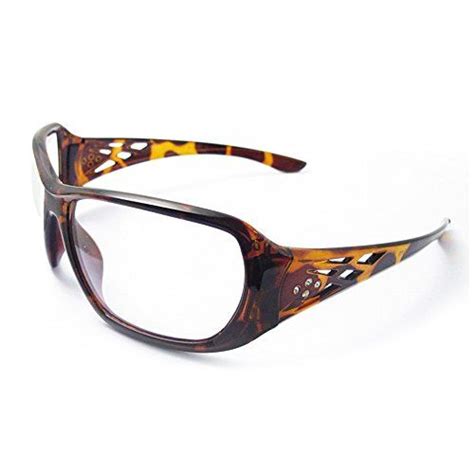 erb safety products 17956 rose tortoise shell frame clear lens one size brown tortoise shell