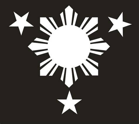 Buy White Philippines Filipino Pilipinas Stars Sun Flag Vinyl