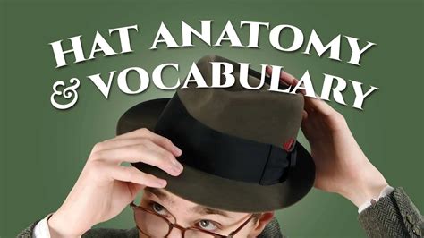 Mens Hats Anatomy And Vocabulary
