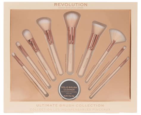 Makeup Revolution Ultimate Brush Collection Set Of 9 Brushes Soap