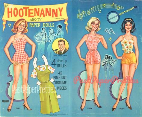 Vintage Paper Dolls Hootenanny C 1964 Printable Pdf Instant Etsy