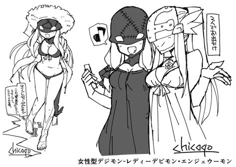 Chicago X Angewomon Ladydevimon Digimon Translation Request 2girls