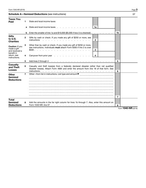 Irs Form 1040 Nr 2019 Fill Out Sign Online And Download Fillable