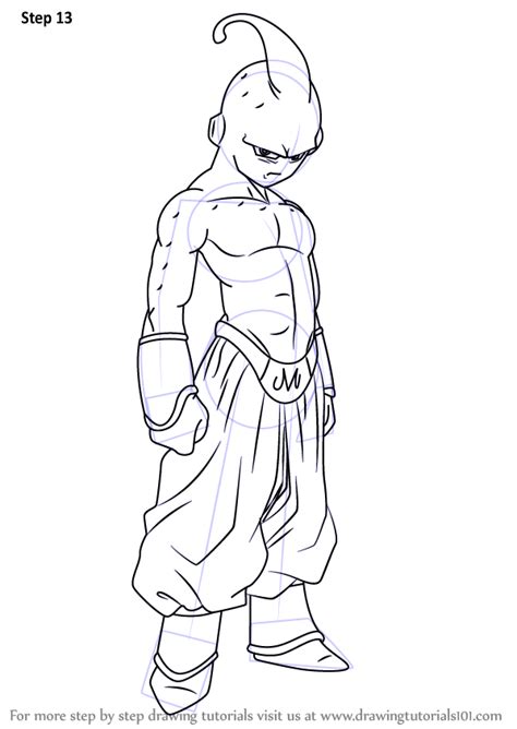 Learn How To Draw Buu From Dragon Ball Z Dragon Ball Z Step By Step