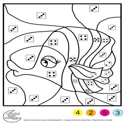 Coloriage Cod Maternelle Grande Section Color By Number Printable