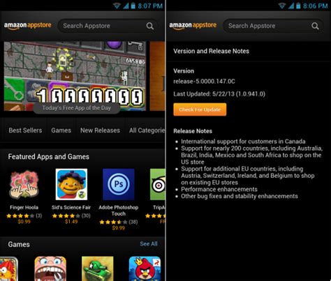 Amazon Appstore For Android V50 Update Brings Support 200 Countries