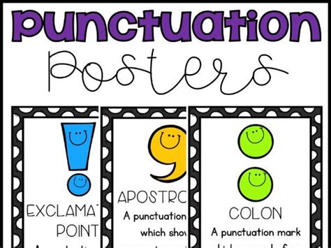 Punctuation Posters Teaching Resources