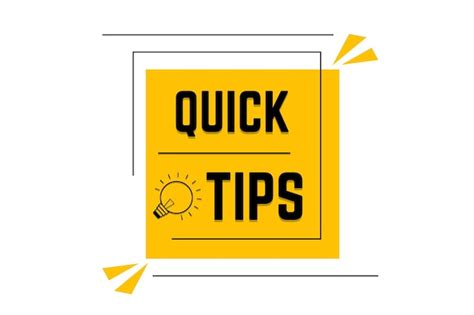 Premium Vector Quick Tips Helpful Tricks Vector Illustration Element