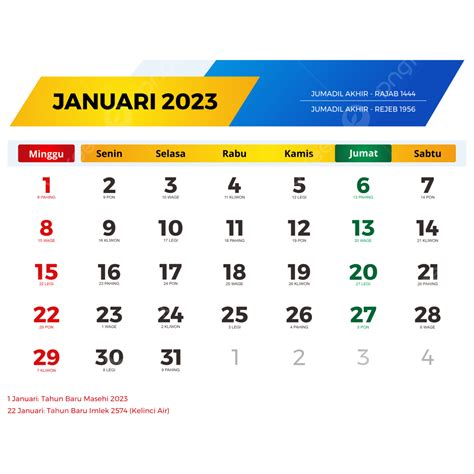 Gambar Kalender Januari Kalender Bulanan Kalender Png Dan