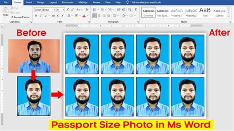 How To Make Printable Passport Size Photo In Microsoft Office Word
