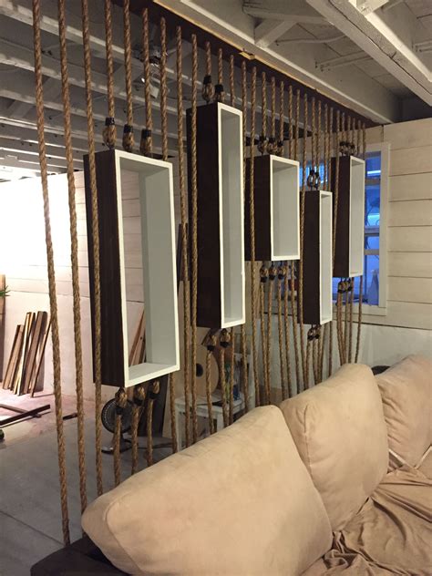 Project Diy Rope Wall Separator Wall Separator Home Diy Room Divider