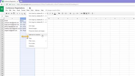 Split Text Into Columns In Google Sheets Youtube
