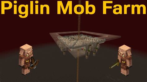 Piglin Mob Farm Minecraft Java Edition 116 Youtube
