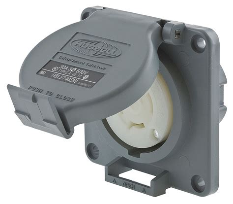 Hubbell Wiring Device Kellems Gray Watertight Locking Receptacle 30