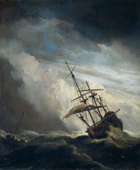A Ship In High Seas Caught By A Squall Known As ‘the Gust De