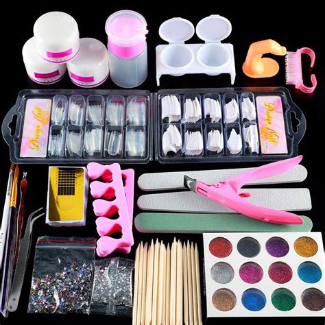Coscelia Acrylic Nail Kit With Lamp All For Manicure Gel Nail Kit Professional Set Tools For