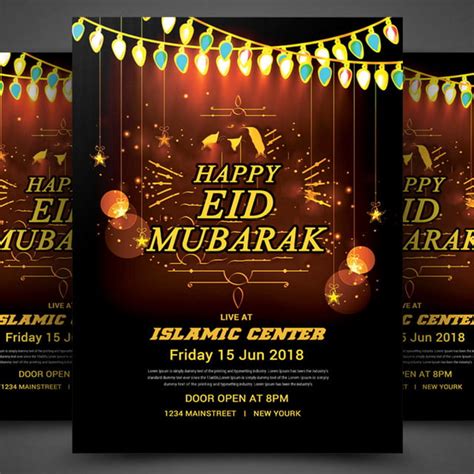 Happy Eid Mubarak Poster Template For Free Download On Pngtree