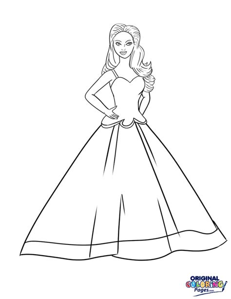 Barbie In A Dress Coloring Page Coloring Pages