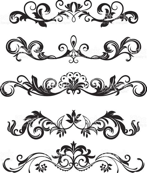 A Various Scroll Designs Scroll Designs Scroll Design Stencil Patterns
