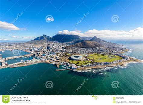 Aerial Photo Of Cape Town 2 Stock Photo Image Of Pier Helicopter