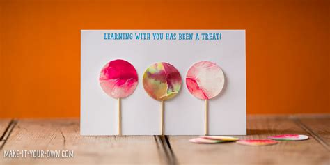 You will enjoy our unique mix and match system of pairing patterns and embellishments for a perfect composition every time. » School Wrap-Up: Treat Thank You Card