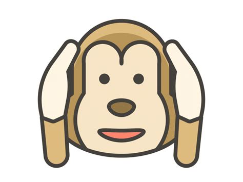 Hear No Evil Monkey Emoji Png Transparent Emoji