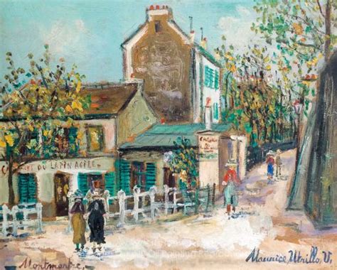 Maurice Utrillo Lapin Agile Rue Saint Vincent Montmartre Painting