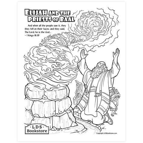 Elijah And The Priests Of Baal Coloring Page Printable Free Printable