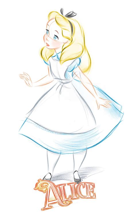 Alice Sketch By Pedro Astudillo Arte Da Disney Esboços Disney