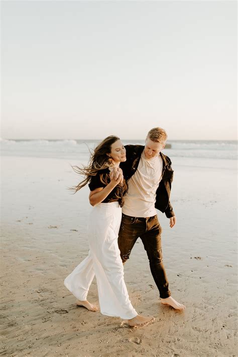 Oceanside Beach Town Couples Session Beba Vowels Photography Carlsbad California Inspiration