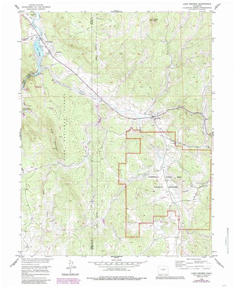 1956 Lake George Co Colorado Usgs Topographic Map Topographic