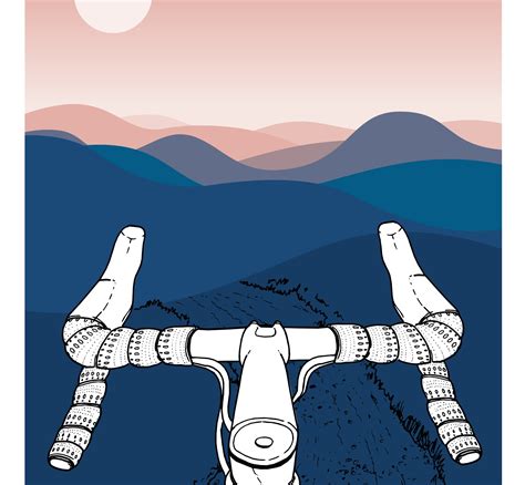 Gravel Bike Handlebars Cycling Art Poster Etsy New Zealand