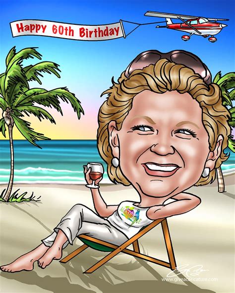 Birthday Caricature From A Photo Fully Custom Voted 1 Birthday