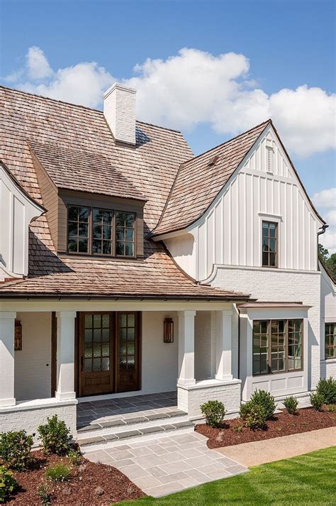 Internally and externally, the modern farmhouse looks very elegant and pretty as well. Sherwin Williams Roman Column SW 7562 Painted Brick ...