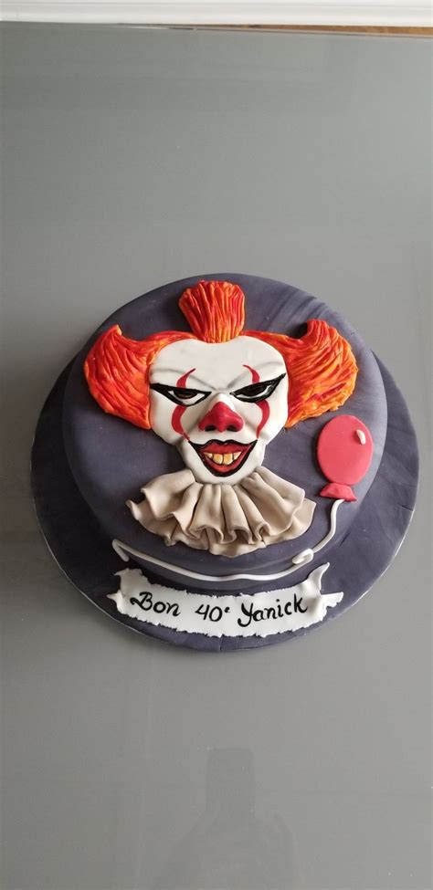 There Is A Cake With A Clown On It
