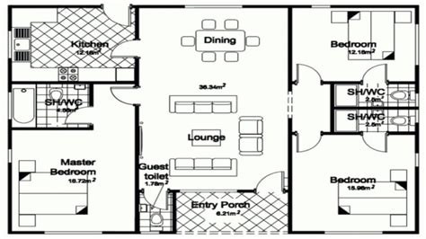 Bedroom Flat Plan Drawing In Nigeria Building Plan For Bedroom