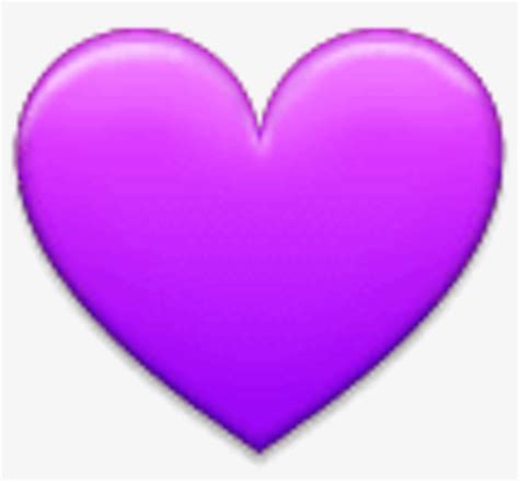 Purple Heart On Apple Ios Samsung Hearts Emoji Free Transparent Png Download Pngkey